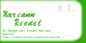 mariann riedel business card